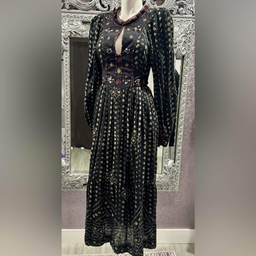 SEA New York Maja Embroidery Long Sleeve Dress